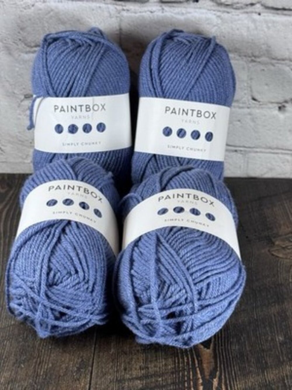4x Paintbox Yarn Simply Chunky Skein -Color SC74 Cerulean Blue - Acrylic 148 yd